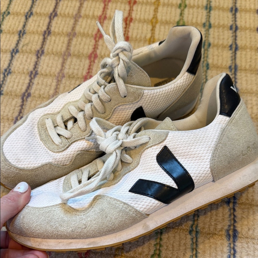 White black and white Veja Sneakers